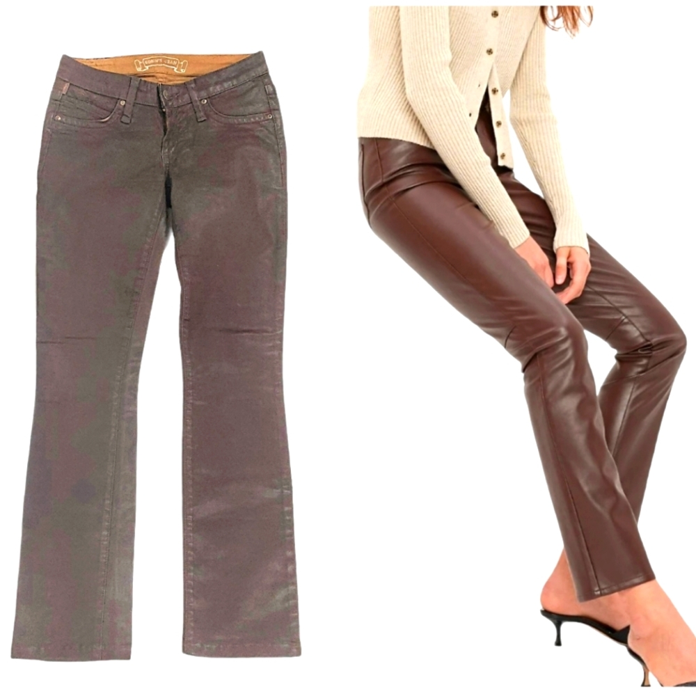 Robin’s Jeans Women’s Brown Coated Marilyn Wings Jeans